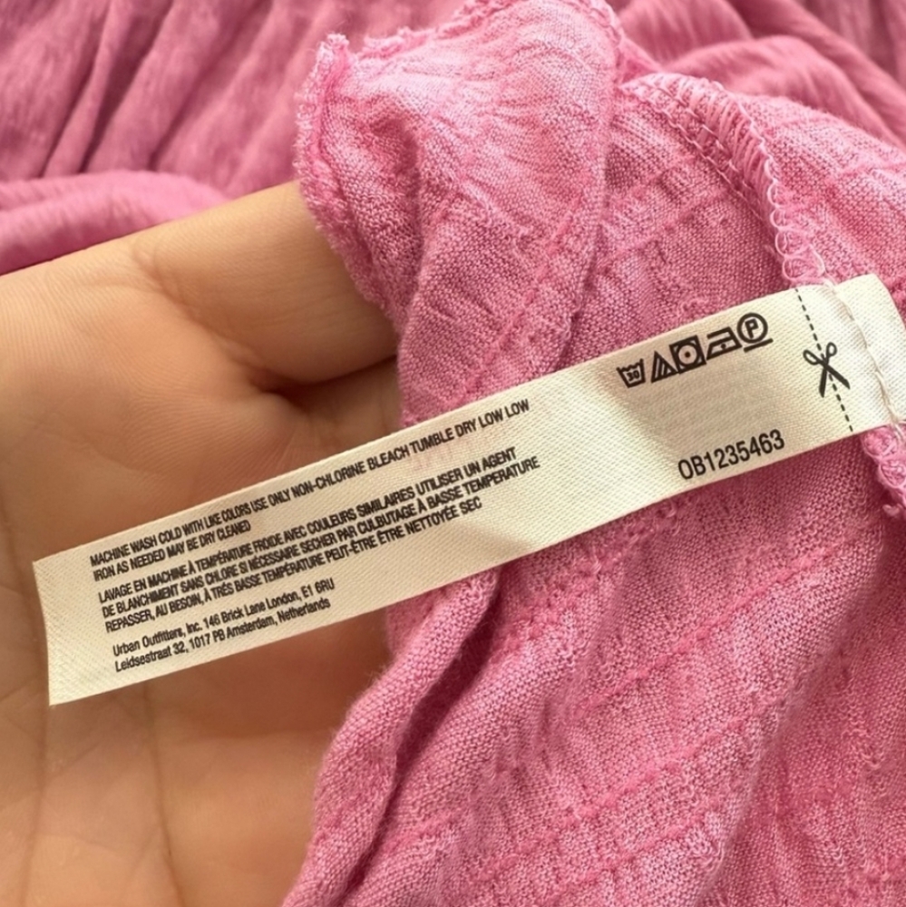 Free People FP Beach La La Maxi Dress Orchid Pink Gauze Boho Flowy Whimsical L - Picture 10 of 11